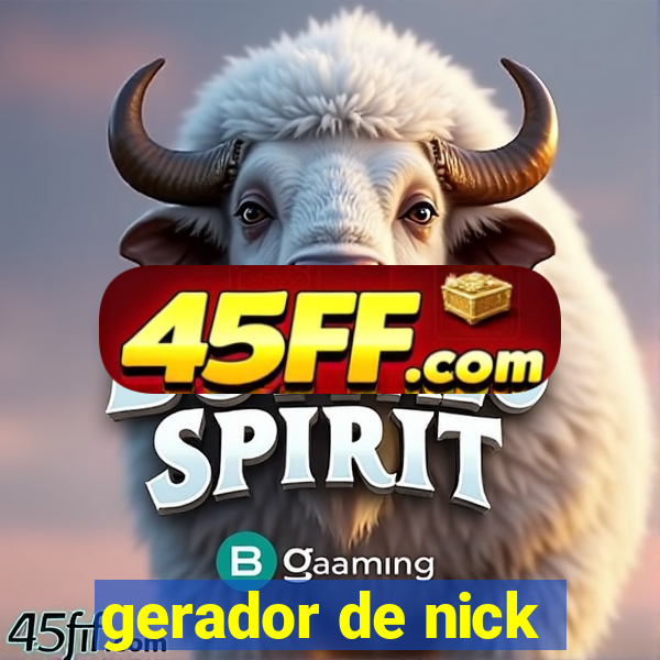 gerador de nick